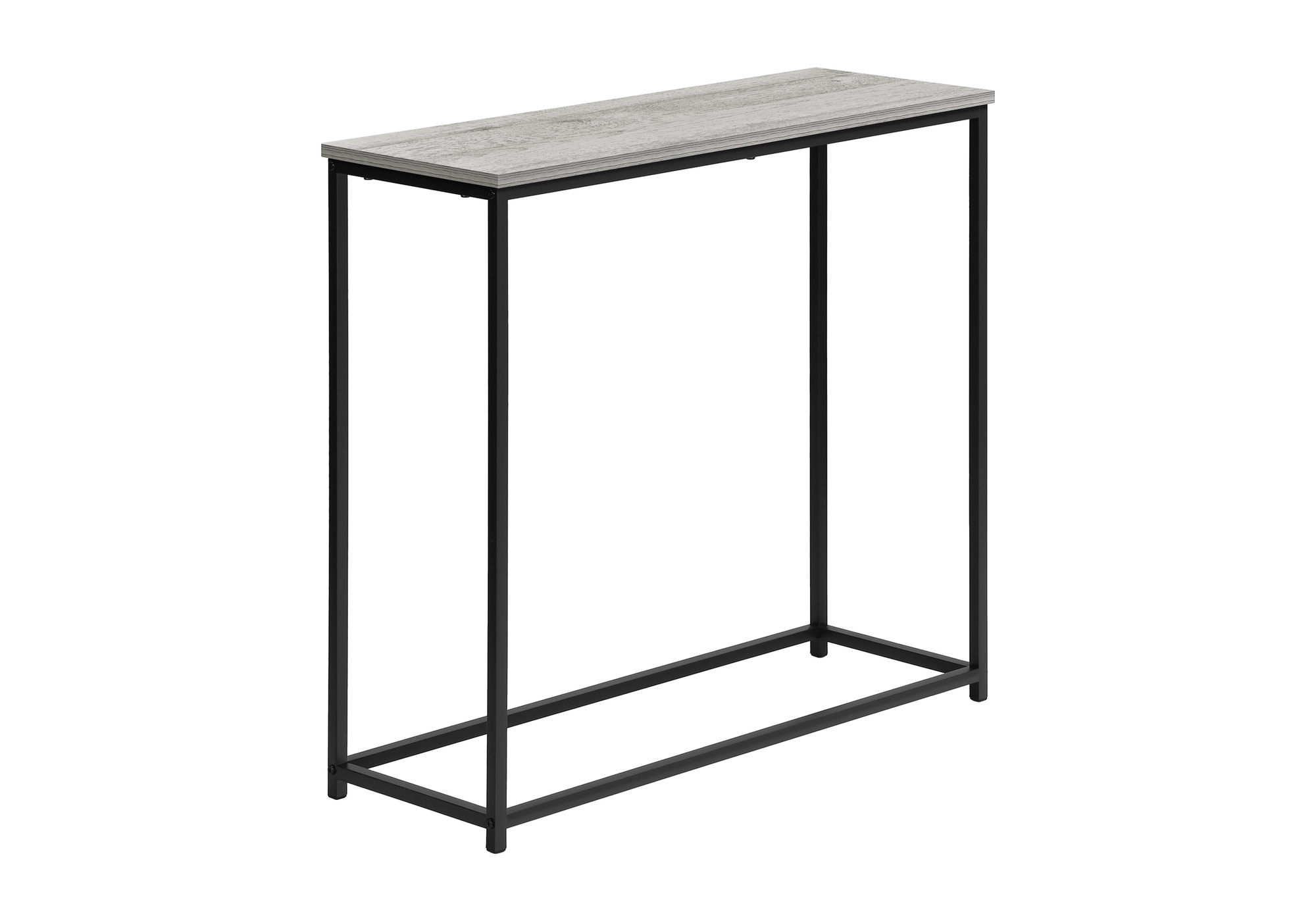 ACCENT TABLE - 32"L / GREY / BLACK METAL HALL CONSOLE